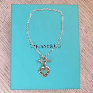 EUC-Return to Tiffany Blue Heart Tag Toggle Bracelet.